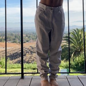 Gap pants thrifted too big on model